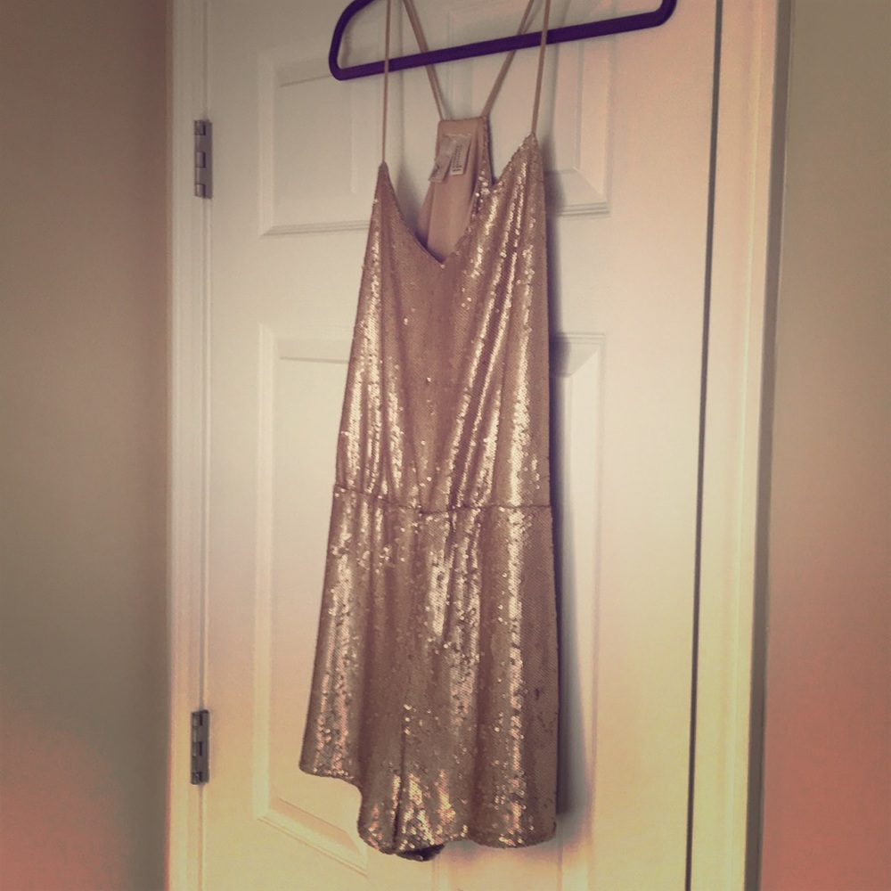 Gold Sequin Romper